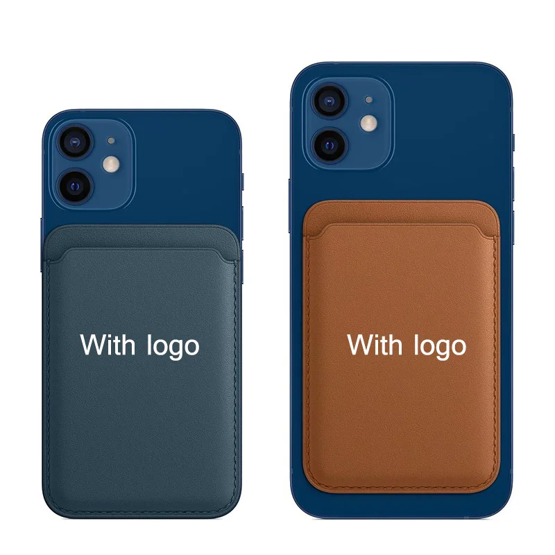 With LOGO Original Magsafe Card Bag Card Holder for Iphone 12 Pro Max Case Magsafe Magnetic Wallet Flip Case Adsorption|Flip Cases| - AliExpress