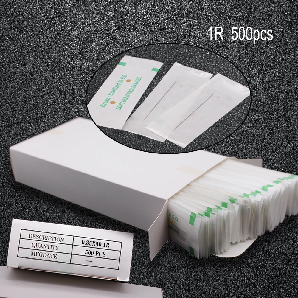 500 шт./корт. 0 35x50 мм 1R тату иглы для перманентного макияжа традиционная машинка
