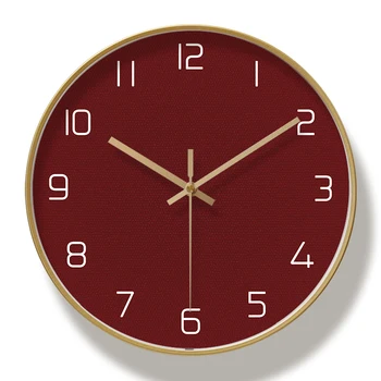 

Nordic Gold Modern Design Wall Clock Minimalist Metal Modern Nordic Wall Watch Kitchen Living Room Duvar Saati Home Decor ZB5WC