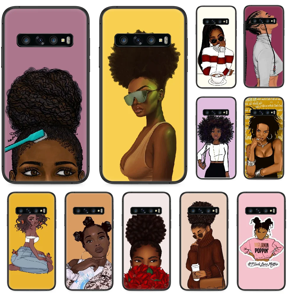 Чехол для телефона 2bunz Melanin Aba с Африканской девушкой Samsung Galaxy S 10 20 3 4 5 6 7 8 9 Plus E Lite