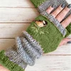 Embroidery Birds Gloves Cotton Fingerless Glove for Women Knitted Block Splice Mittens Womens Girls Gloves Without Fingers 1