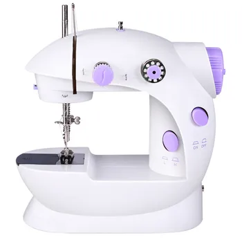 

New Household Manual Portable Mini Sewing Machine Dual Speed Double Thread Multifunction Electric Automatic Tread Rewind Machine