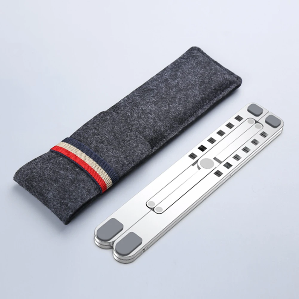 

Folding Portable Laptop Stand Viewing Angle/Height Adjustable Aluminum Alloy Bracket Support 10-17inch Notebook