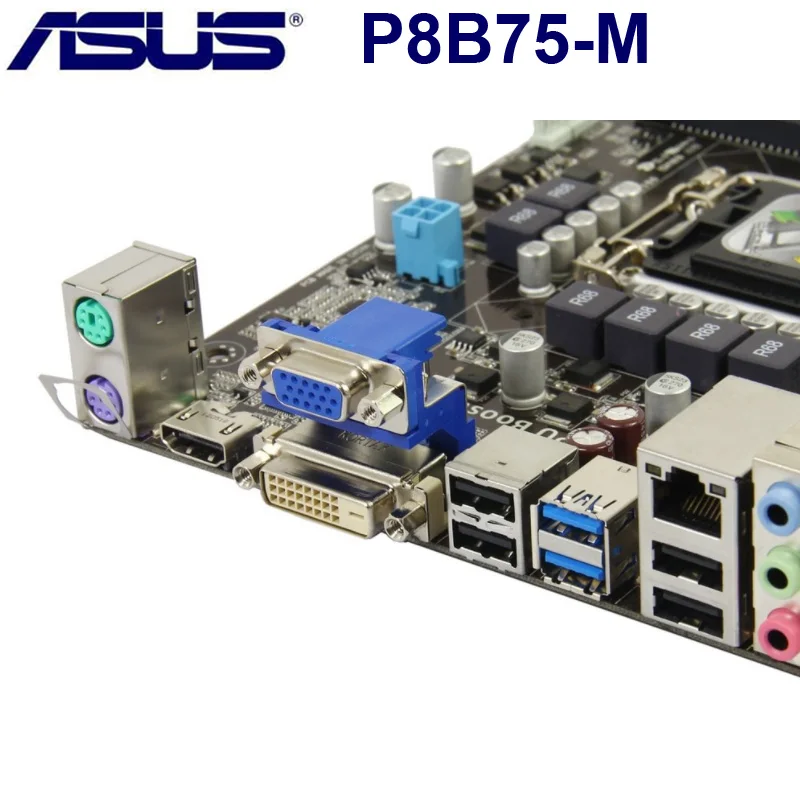 Материнская плата LGA 1155 ASUS P8B75-M DDR3 процессор Core i5 i3 Pentium Celeron 32 Гб PCI-E 3,0 USB3.0 оригинальная материнская плата ASUS P8B75-M