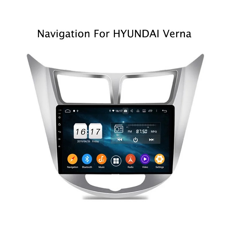 Perfect 9" 4G RAM 32G ROM Octa Core Android 9.0 Car DVD GPS For Hyundai Verna 2012 2013 2014 2015 2016 2017 2