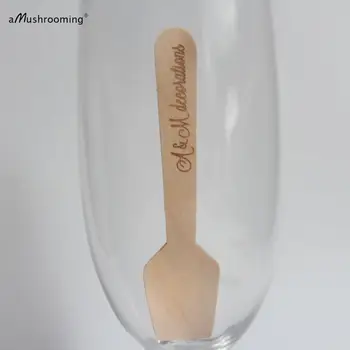 

decorations spoons wedding party favor spoons personalized dessert cake cafe wood spoons x 300 pieces st Valentine's Day