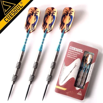 

Professional CUESOUL 26g 90% Tungsten 3PCS/set Steel Tip Darts With Blue Dardos Shafts