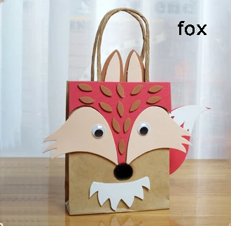 fox Антистрессовые Пазлы животные SewingToy для детей Сделай Сам экологичный граффити мешок детский сад ручная роспись материалы Рождество - Цвет: fox