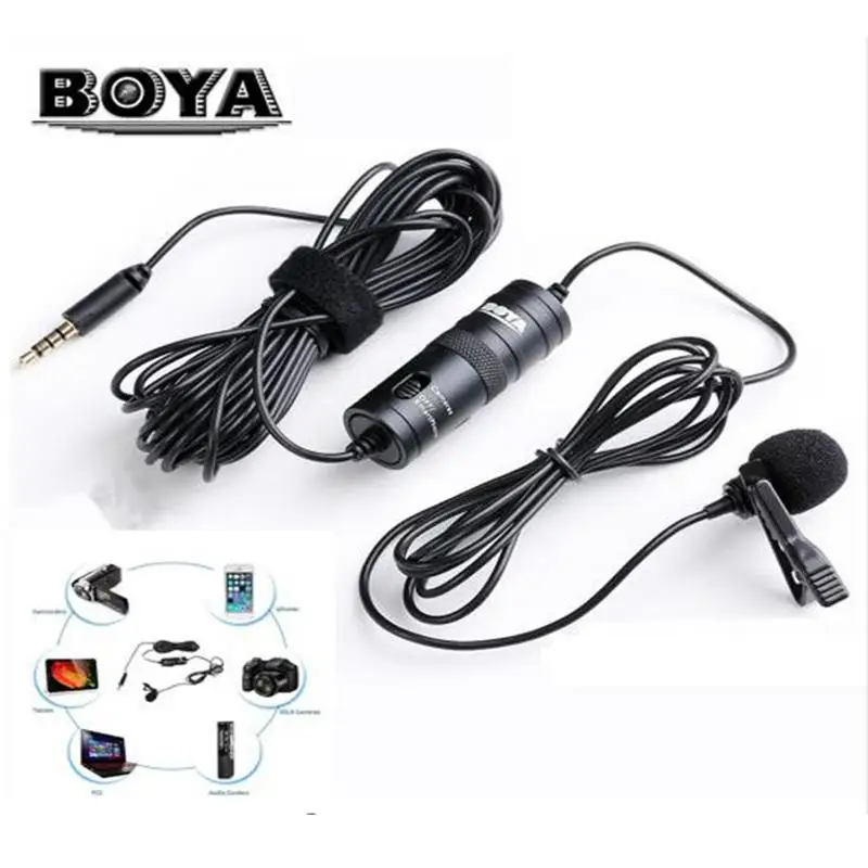 

BOYA BY-M1 Lavalier Microphone BY M1 Camera Microphone Video Mic Recorder for iPhone Smartphone Canon Nikon DSLR Zoom Camcorder
