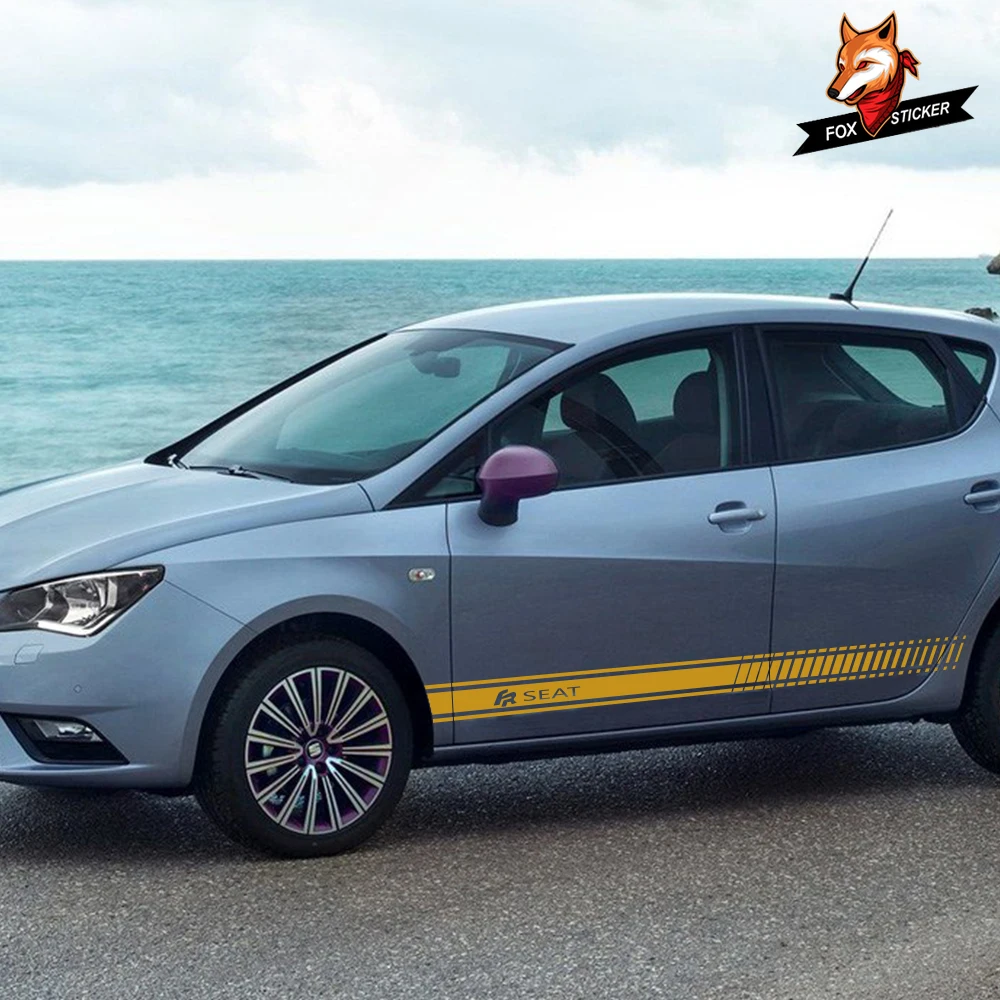 2 шт. наклейки на боковую дверь автомобиля для сиденья FR Leon MK3 MK2 2 Tarraco Ibiza 6J 6L Altea Ateca Toledo 2 3 1 4 Cordoba аксессуары