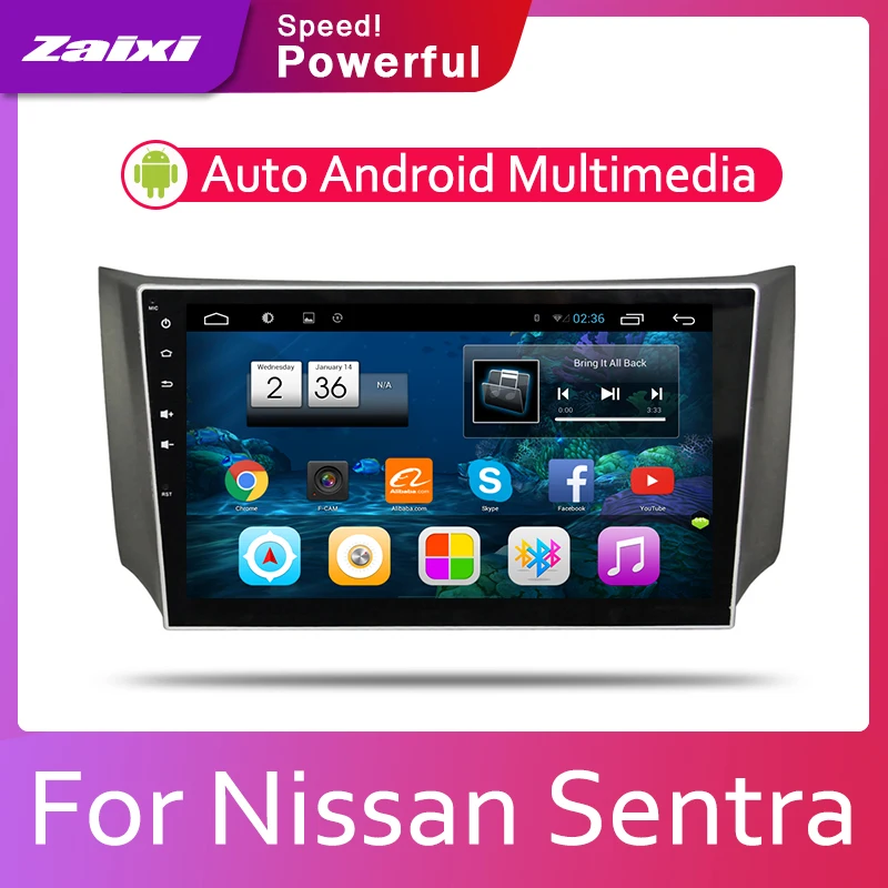 ZaiXi автомобильная система Android 1080P IPS ЖК экран для Nissan Sentra Sylphy 2013 ~ 2019 автомобильный
