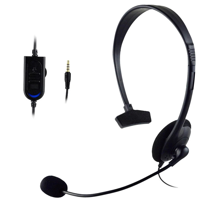 IG Over Ear Wired Earphone PC Headphone with Microphone Noise Cancelling and Volume Controls Suitable for PS4 Game Console