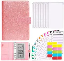 

Money Binder Organizer for Cash Budget Binder with Zipper Envelopes.Money Saving Binder