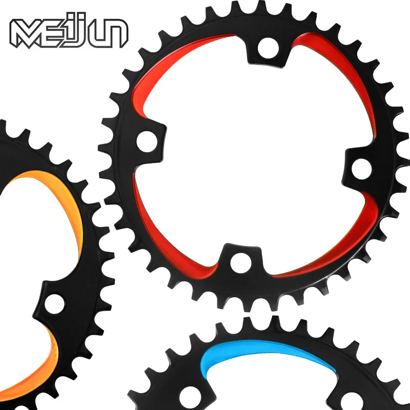 

Mountain Bike Hallow One-piece Crankset Single-Speed Bicycle 32T 34T 36T 38T Gear Modified Single Disc