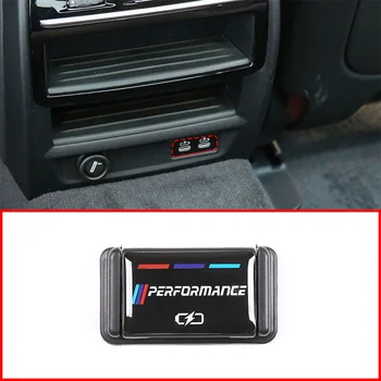 

For BMW 5 Series G30 2020 Car Interior ABS Rear Charging Port USB Protection Cover Trim Accessories