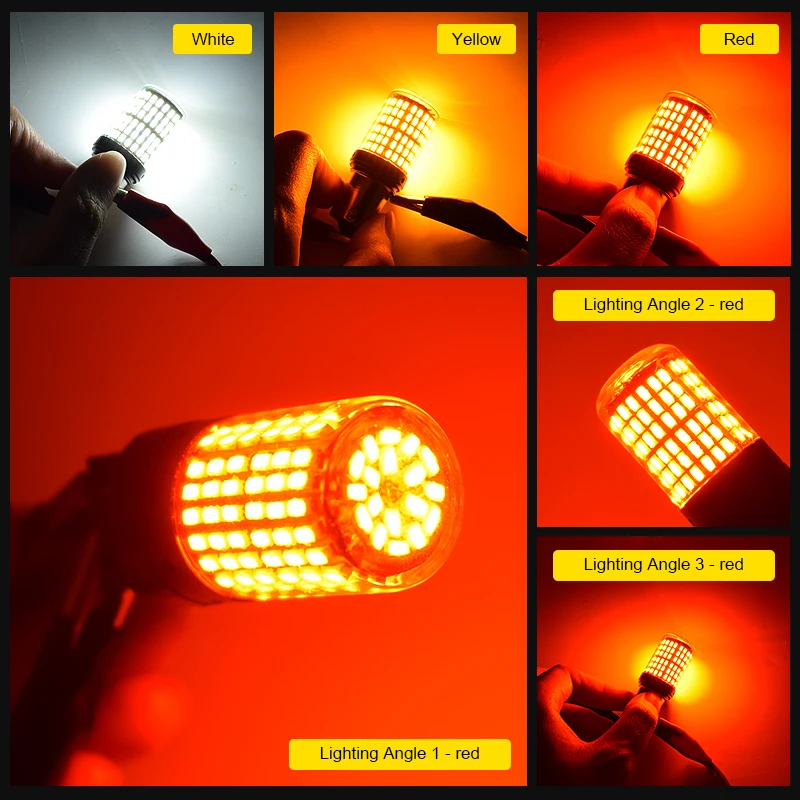 1pcs 3014 144smd Canbus S25 1156 P21W BA15S LED BAY15D BAU15S PY21W T20 LED 7440 7443 W21W 1157  õ  