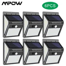 6-Packs 140 светодиодный светильник на солнечных батареях для улицы, водонепроницаемый IP65 класс 3, светильник ing Mode, PIR датчик движения, настенный светильник для декора сада