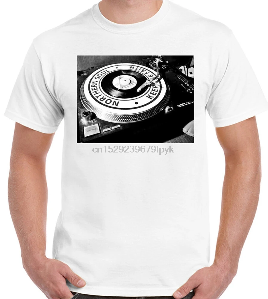 Northern Soul T-Shirt Mens Decks Turntable Vinyl Dance Music Keep The Faith