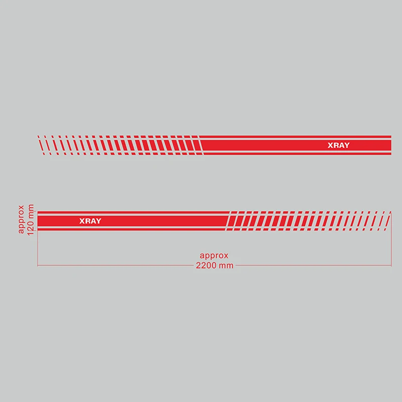 2 шт. Украшения для тела виниловые наклейки для Lada Xray длинные полосатые наклейки водонепроницаемые автомобильные аксессуары