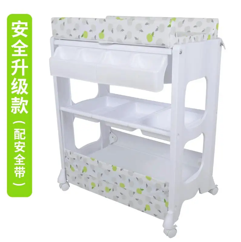 Multi-functional Baby Bed Bb Diaper Changing Table Nursing Table Baby Touching Massage Bed With Bathtub Can Take A Bath - Цвет: white