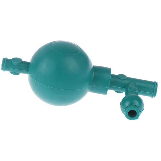 Poire De Remplissage Pour Pipette – 2 Pièces, 3 Valves, Caoutchouc Vert, Pour Labo Et éducation