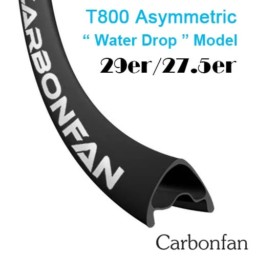 Carbonfan T800 Superlight 29er Ширина: 38,5 мм Глубина: 28 мм Асимметричный карбоновый обод для горного велосипеда