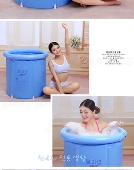 

Foldable Adult Bath Barrel Thickened Children Bath Barrel Plastic Adult Inflatable Bathtub Large Household Bath Tub