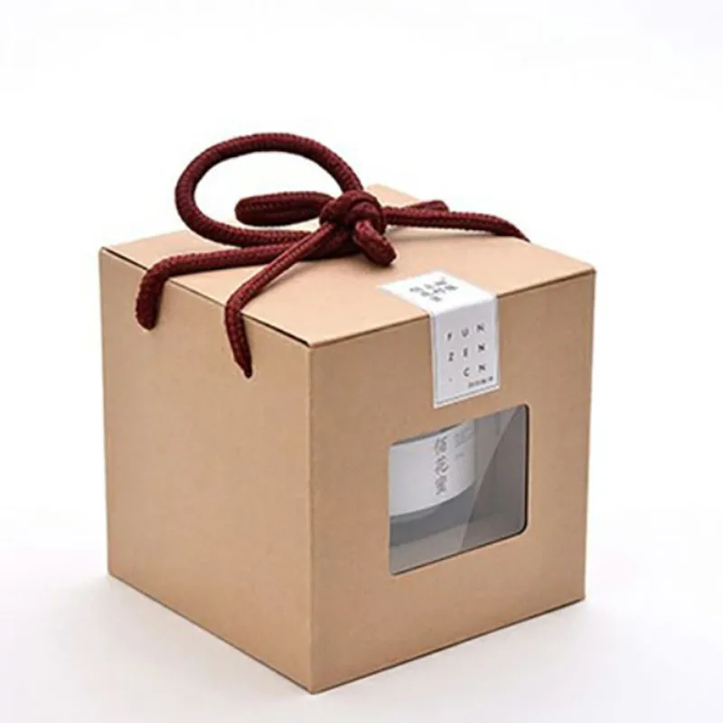 

Kraft Paper Box For Tea Honey Cosmetics Soap Paper Storage Gift Package with holder in 10PCS/50PCS Free Shipping