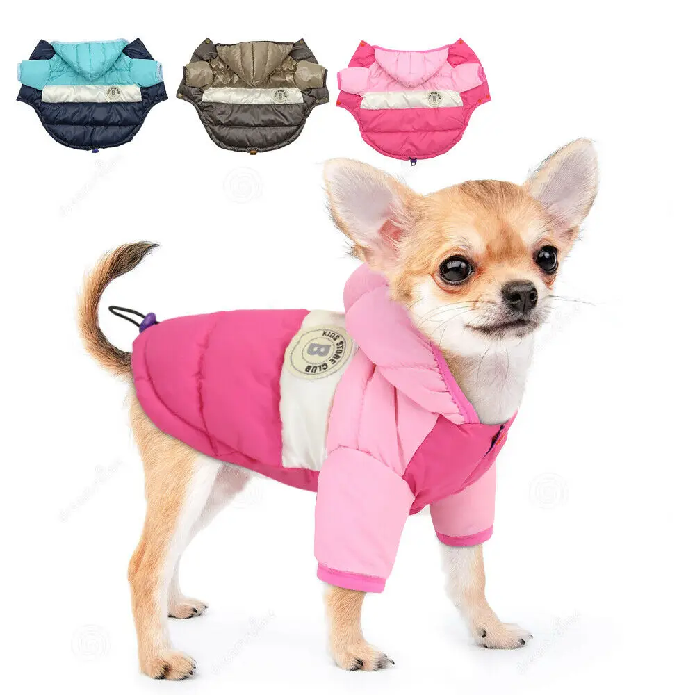 Medium Dogs Pet Jacket Hoodie Coat Pink 