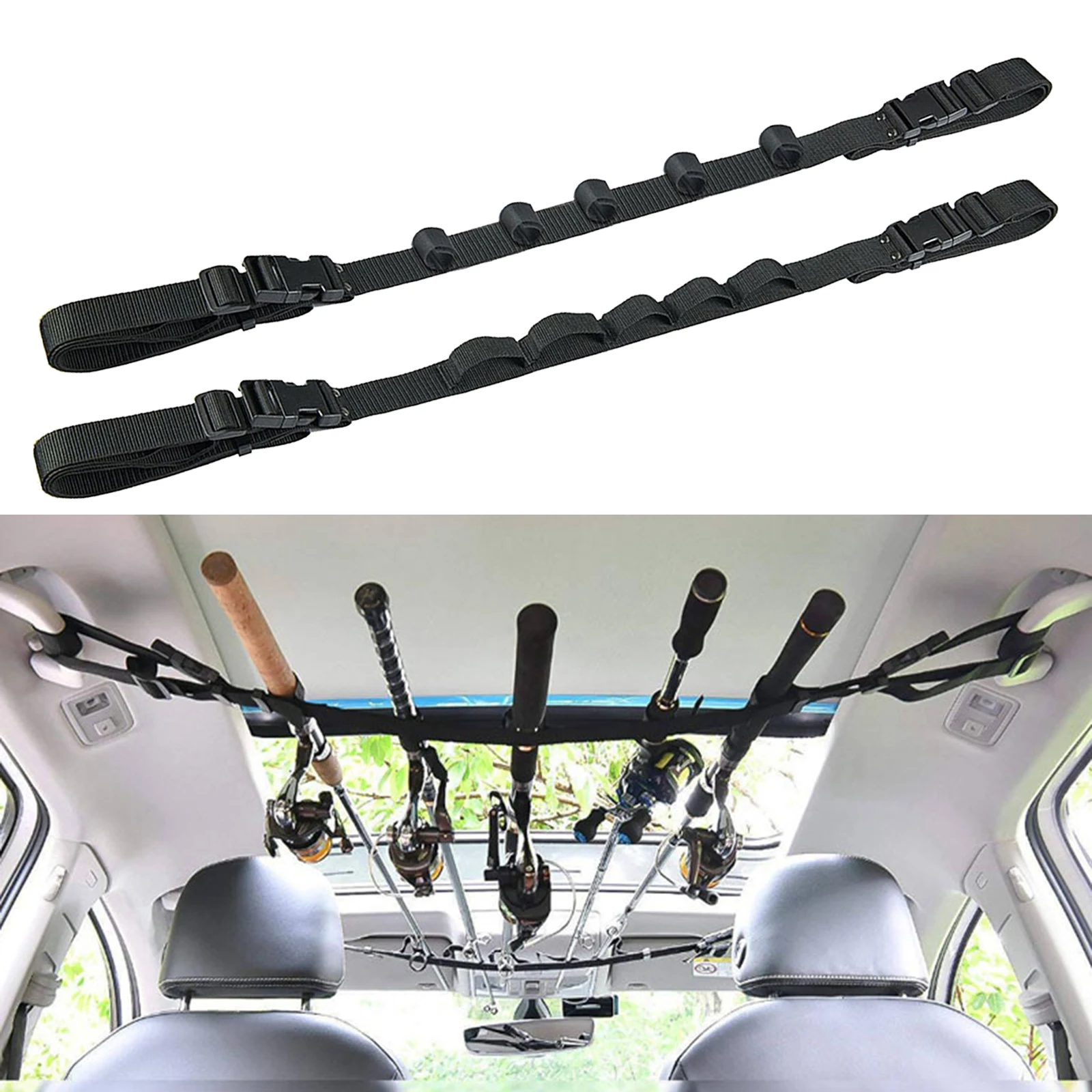Porte-canne à Pêche Magnétique Pour Voiture, Mousse Haute Densité, 44cm, Neuf