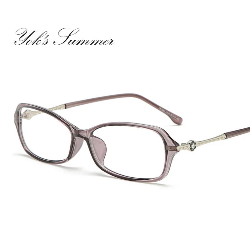 C5 Gray Frame YOK'S 8,9 г TR90 ультралегкие очки прозрачный розовый цветок оптические очки для женщин бренд узкий близорукость градусов по рецепту WN1370 - Цвет оправы: C5 Gray Frame