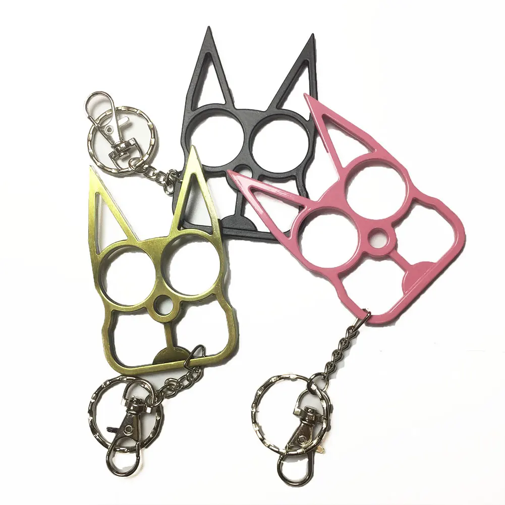 LLavero de imagen de gato de dibujos animados, colgante de llavero con forma de campana y cabeza móvil