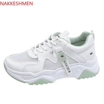 

Breathable White Shoes Female Mesh 2020 Summer New Korean Version of the Sneakers Women Ins Students Dad Shoes Women's Shoes