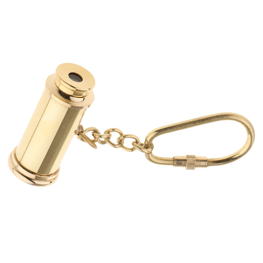 

Brass Collapsible Pirate WORKING Telescope SPYGLASS Charm Carabiner Keychain