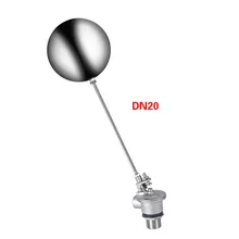 Высококачественный водяной бак плавающий шаровой клапан DN15DN20 Регулируемый мужской поплавковый клапан из нержавеющей стали антикоррозийный шаровой поплавковый клапан
