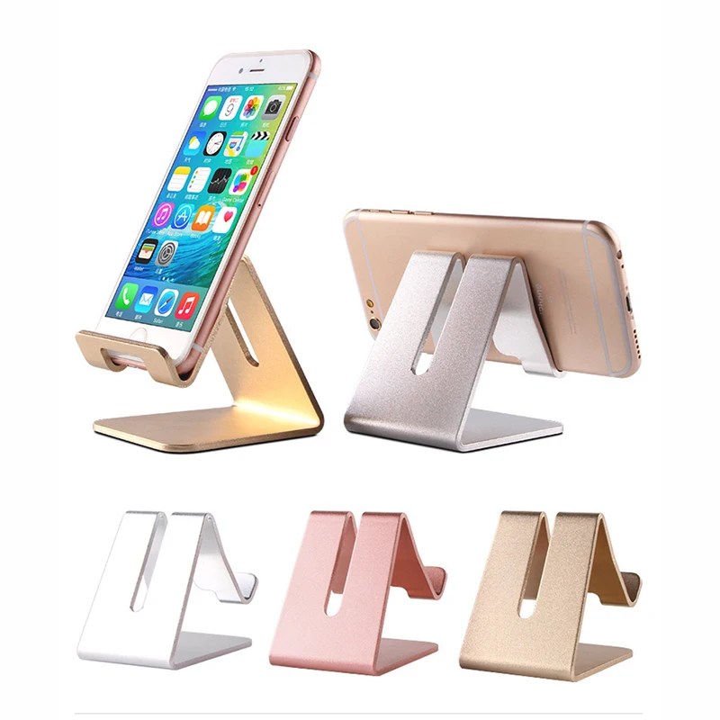 

Aluminum Metal Desktop Universal Non-slip Mobile Phone Stand Phone Holder Desk Hold for iPhone IPad Samsung Tablet