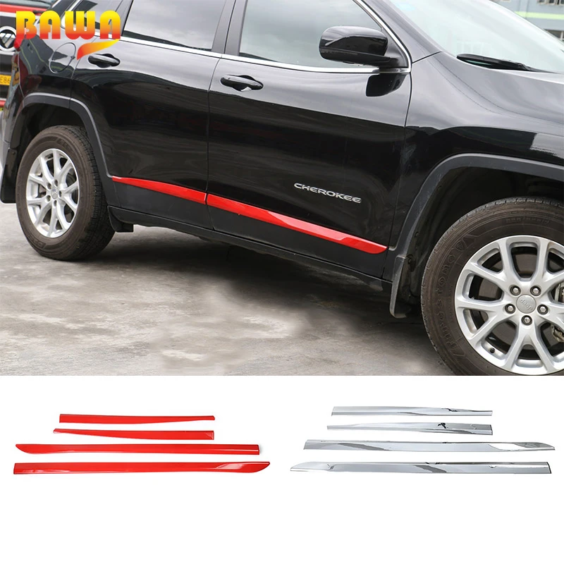 BAWA внешние молдинги аксессуары для Jeep Cherokee боковые декоративные полоски для Jeep Cherokee+ Автомобильный Стайлинг