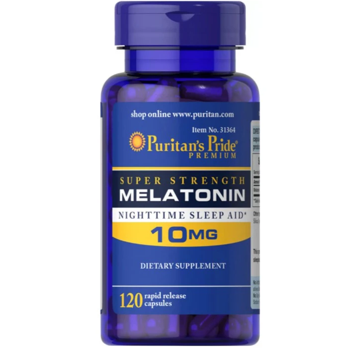 Superfuerte, melatonina, 10mg * 120 Uds., ayuda para dormir durante la noche, superventas