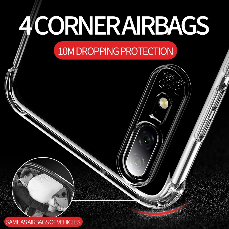 Мягкий силиконовый чехол с подушкой безопасности для Huawei P20 P30 Mate 20 Pro Lite Nova 3i 3e 4e 4
