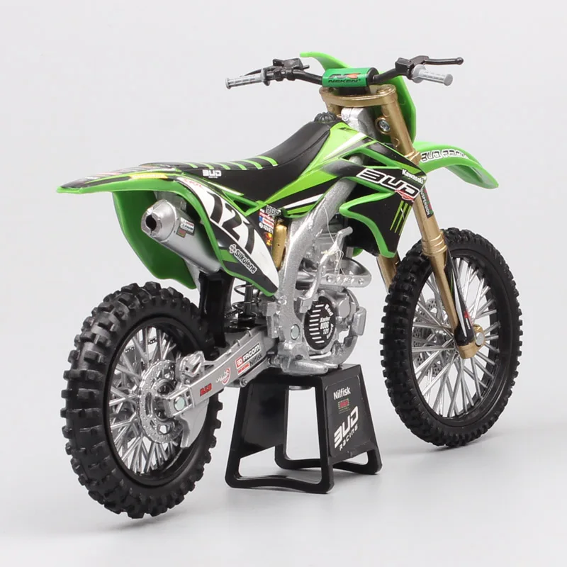 Model Building Kits 1/12 Scale Mini Kx450f Racing USA MXGP No#22 #121 Motocross Motorcycle Diecast Dirt Bike Off Road Toy Model Vehicle agreena.com