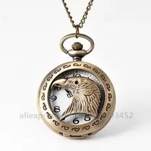 100 шт./партия, открытые часы с Орлиной головкой, уникальные украшения для дома, кварцевые часы, розовое золото, ожерелье, часы склад