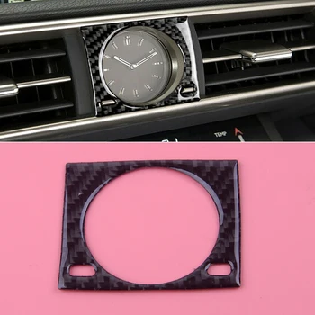 

DWCX Black Carbon Fiber Center Console Dashboard Clock Frame Cover Trim Fit For Lexus IS250 IS300 IS350 2014 2015 2016 2017 2018