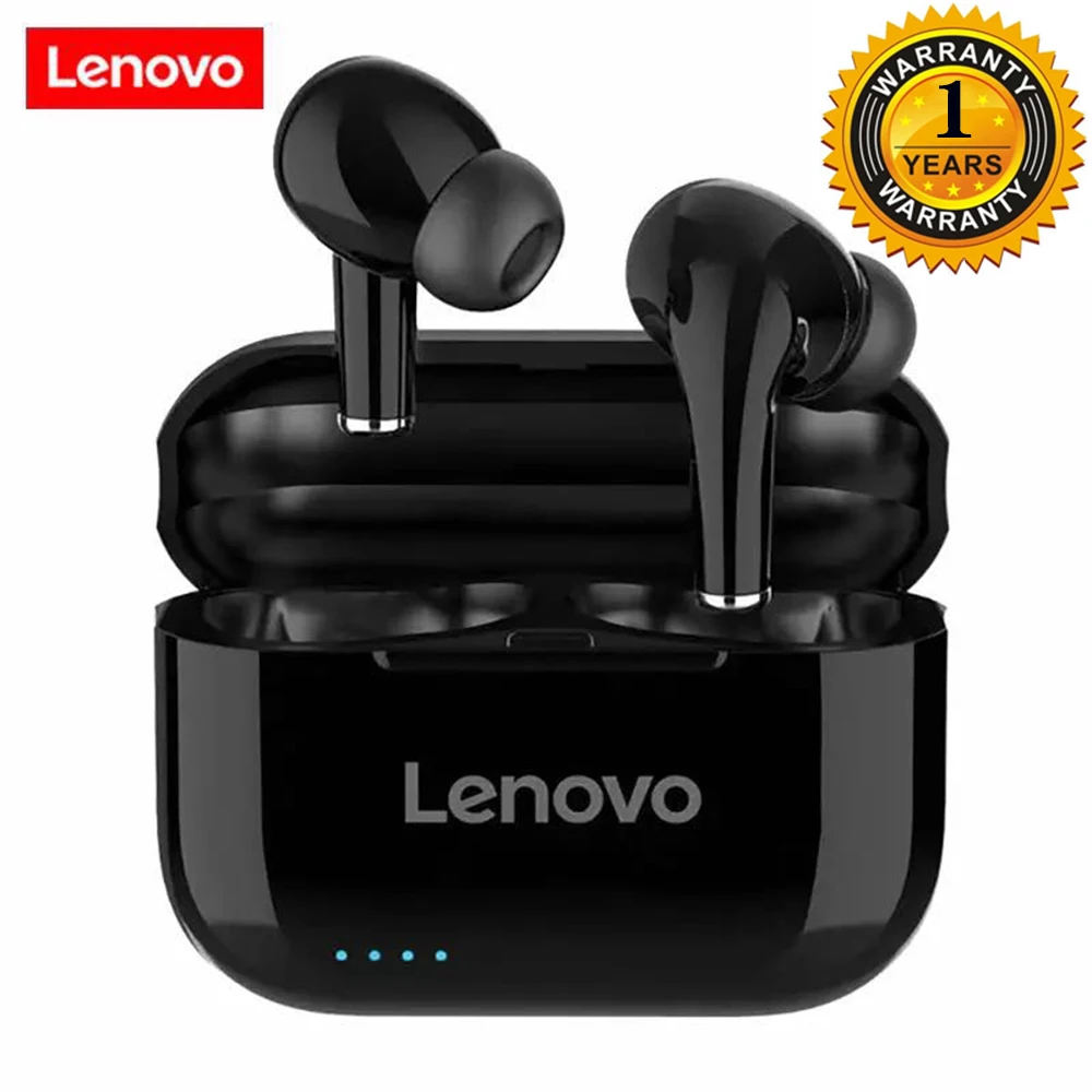 Lenovo lp1s fones de ouvido sem fio bluetooth tws música alta fidelidade com microfone para android ios smartphone