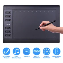 10x6 Cal profesjonalny Tablet graficzny do rysowania 12 klawiszy ekspresowych z 8192 poziomami bez baterii Stylus Support PC Laptop Connection