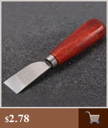 DIY кожевенное ремесло деревянная ручка инструмента из нержавеющей стали кожаный нож для резки кожаная лопатка нож для кожаной работы