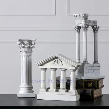 

Creative Building Model Resin Roman Column Home Decorations Crafts Retro Europe Room Decoration Accessories Figurines