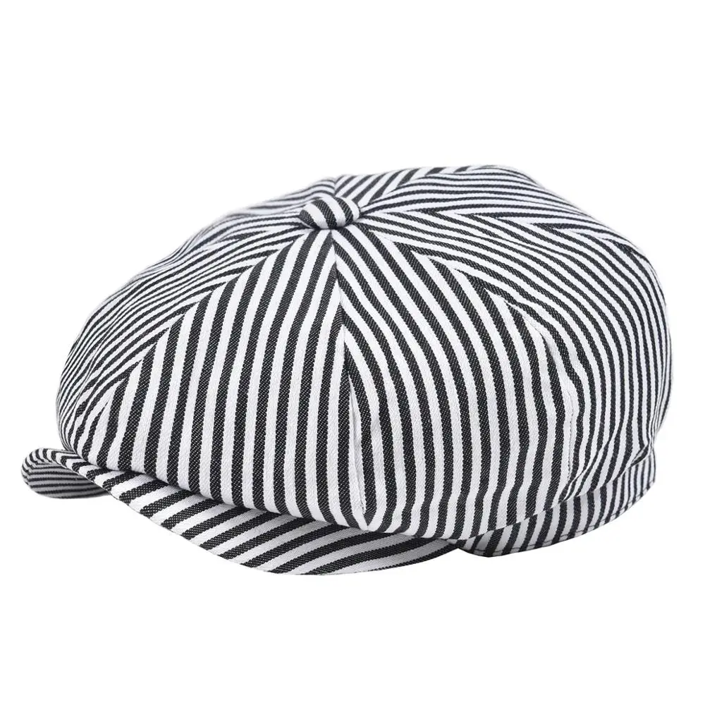 Black and white newsboy cap Outlet