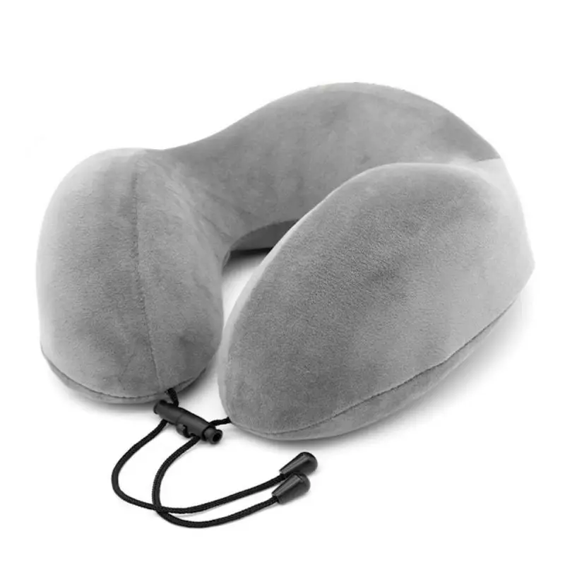 Однотонная подушка для шеи u-образная подушка для шеи из пены с эффектом памяти мягкая медленная подушка для путешествий и самолета для взрослых подарок для офиса Новинка - Цвет: H-only pillow