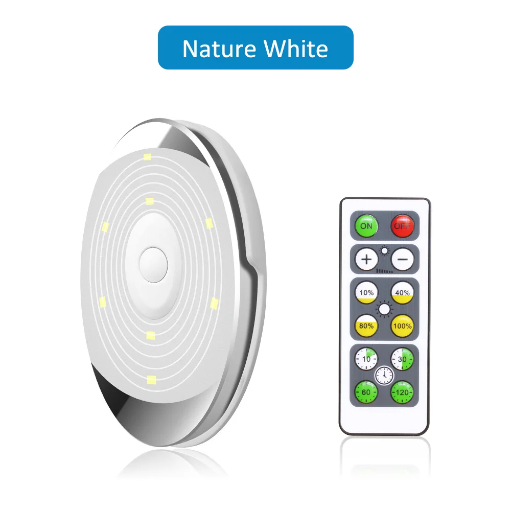 1 Lamp 1 Remote Сенсорный датчик Светодиодная подсветка под шкаф кухонный беспроводной батарейный светодиодный светильник для шкафа, дистанционный затемненный ночной Светильник - Цвет: 1 Lamp 1 Remote