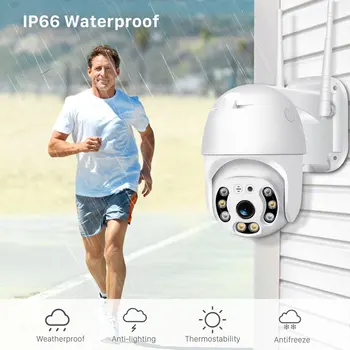 

1080P Outdoor Speed Dome Wifi Camera IP 2MP H.265 Audio PTZ Wireless Camera Ai Cloud-SD Slot ONVIF Surveillance IP Camera
